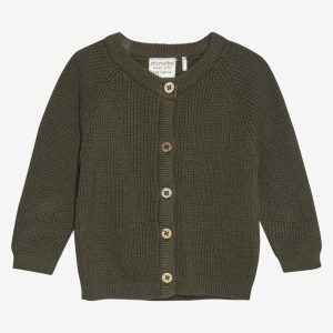 Cardigan knit olive night