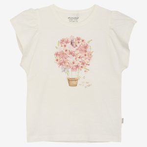 T-shirt blomster fjärill
