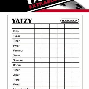 Extrablock till yatzy original