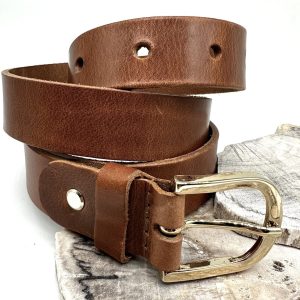 Bälte – läder 2,7 cm cognac