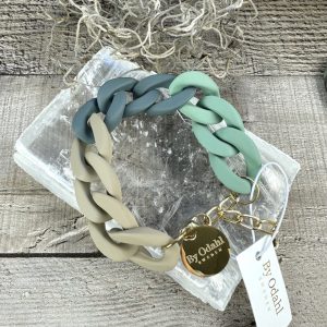 Armband – acrylic chain green mix