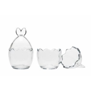 Äggskål i Glas – Bunny, 10 x 17 cm