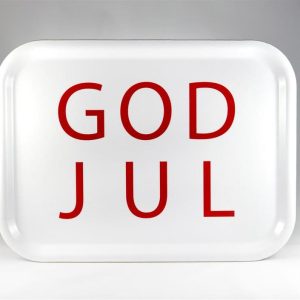 Bricka – God Jul – Vit
