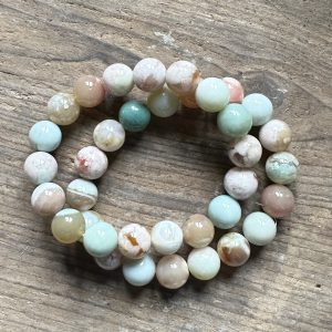Armband – grön blomsteragat 11 mm