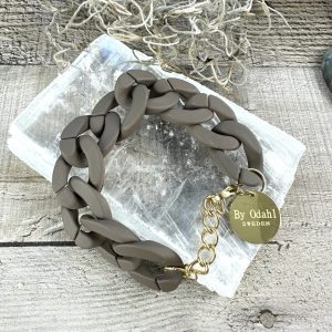 Armband – acrylic chain taupe