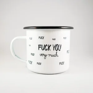 Emaljmugg – Fuck You Very Much, 350 ml