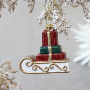 Hängande Juldekoration – Gammaldags Kälke