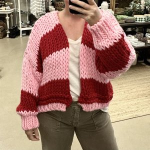 Chunky knit – pink/red