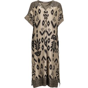 Border dress – black