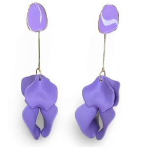 Flake enamel ear – lilac