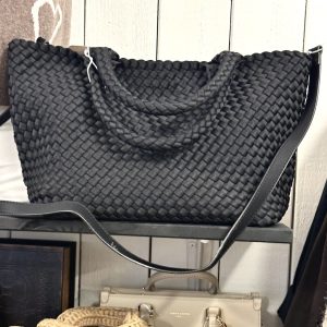 Braided shopper – black