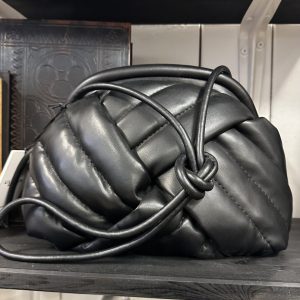 Braided small bag – black