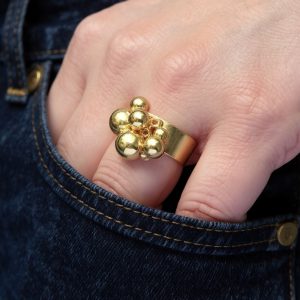 Bubble ring – gold