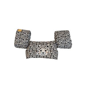 Kort Simväst med Armpuffar – Beige Leopard