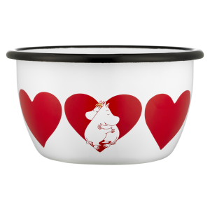 Mumin Emaljskål – Hjärta – 6 dl
