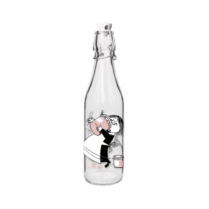Mumin Glasflaska med Patentkork, 0,5 L – Marmelad