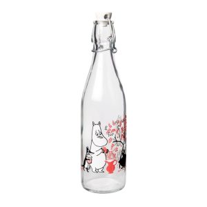 Mumin Glasflaska med Patentkork, 0,5 L – Röda Bär
