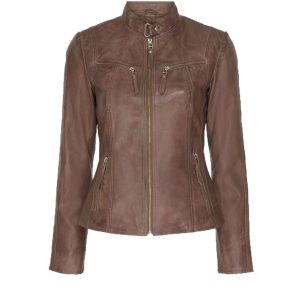 Biker jacket – carob brown BESTÄLLNINGSVARA!