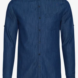 Jeanskjorta herr murarkrage PLENTY RAW