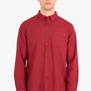 Skjorta flanell vinröd