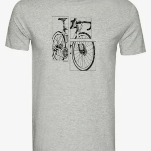 T-shirt Bike cut GUIDE gråmelerad