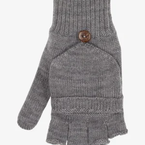 Torgvantar stickad 100% ull unisex grå