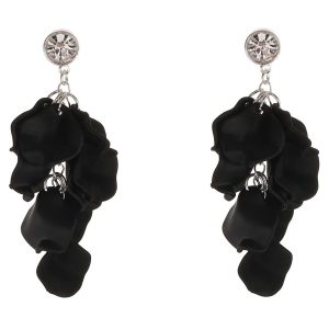 Flake ear – black silver