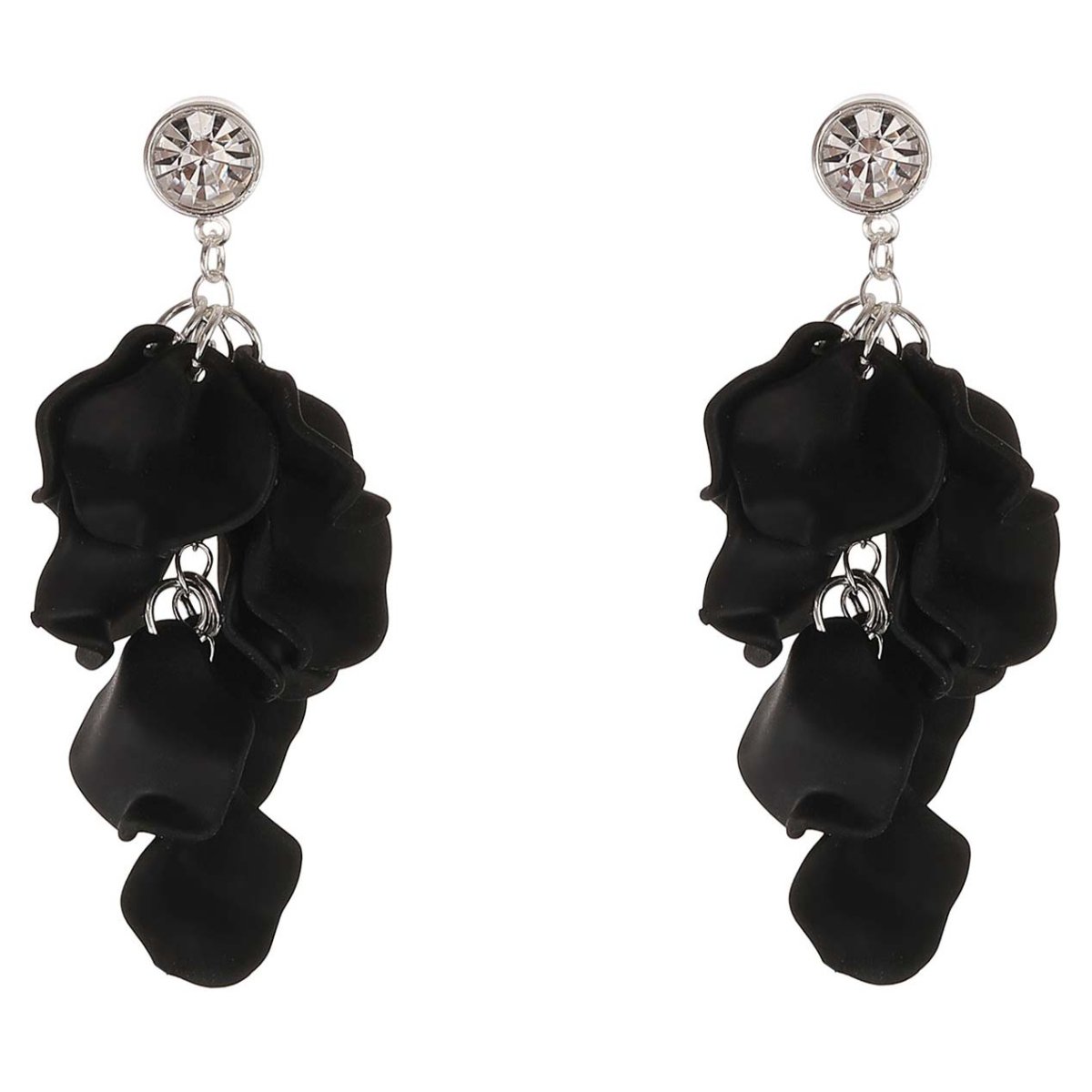 Flake ear – black silver