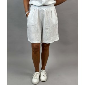 Lindy linen shorts – white