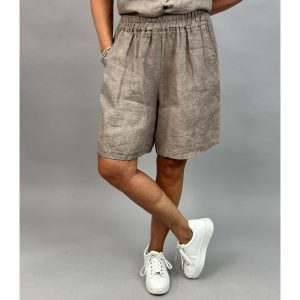 Lindy linen shorts – taupe