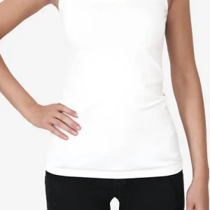 Linne tanktop vit