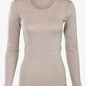 Undertröja ull/bomull BIANCA beige melerad